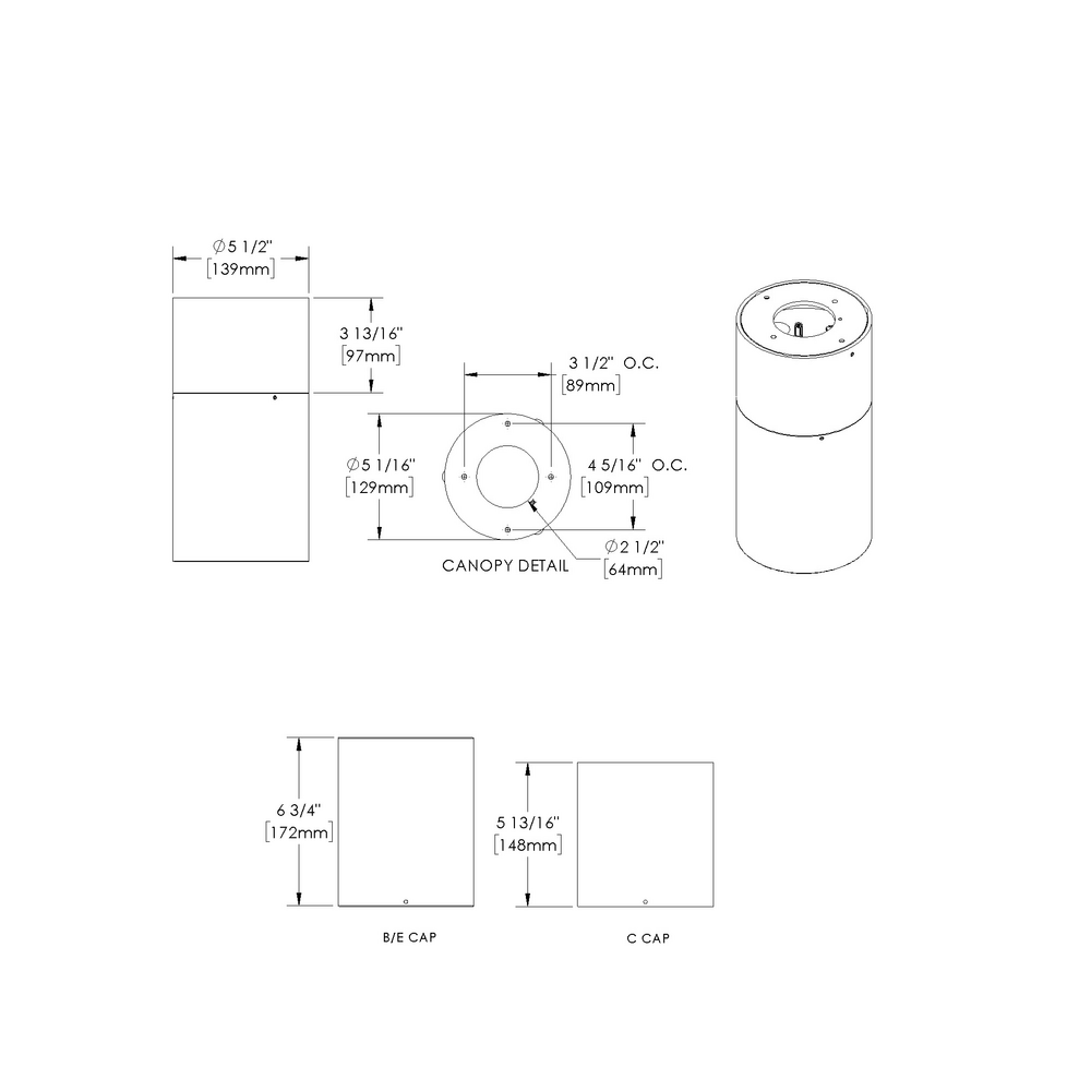 ALPINE - Ceiling Mount - Remote Driver - LED COB - Symmetrical Optics
