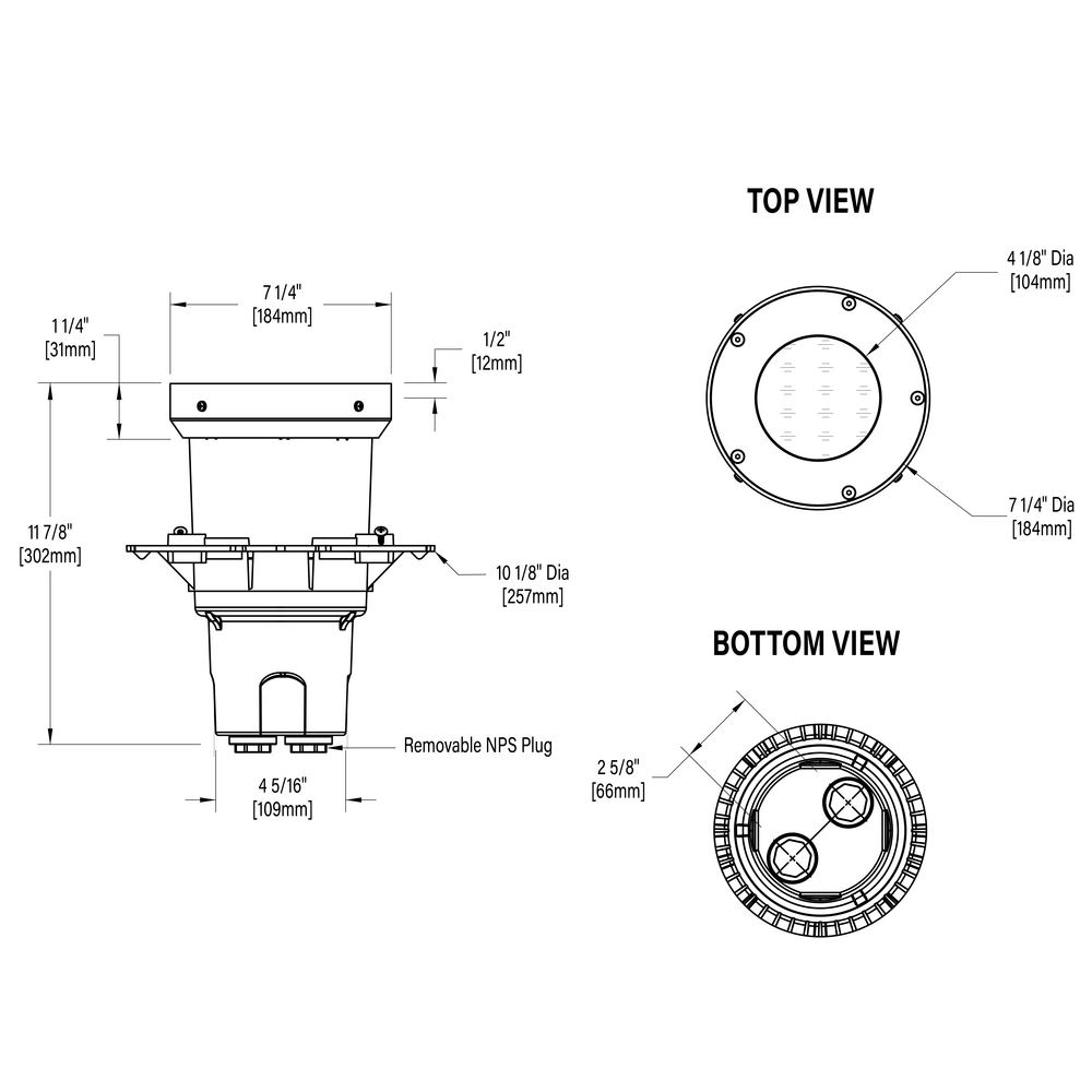 HP2 - In-grade - Line Voltage Via Transformer - LED High-Power - Deep Housing - Faceplate Flush Mount