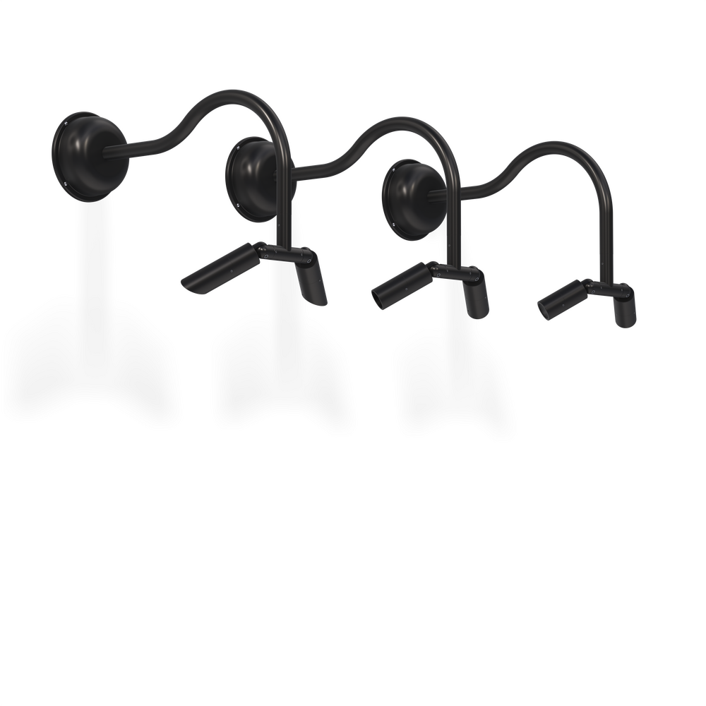 MICRO NITE - Wall Mount - Line Voltage Via Transformer - LED High-Power - Style A - 2 Fixtures - Power Canopy PC1