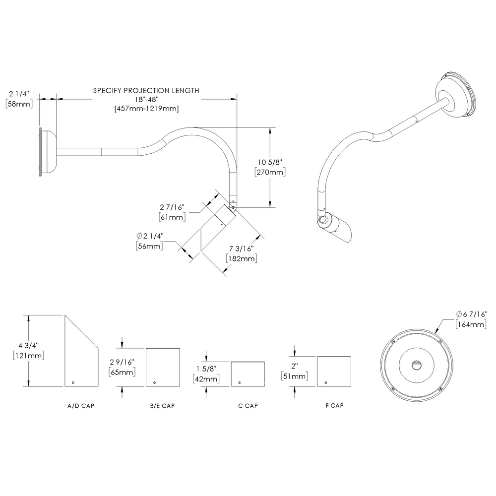 NITE STAR - Wall Mount - Line Voltage Via Transformer - LED High-Power - Style A - Single - Power Canopy PC1