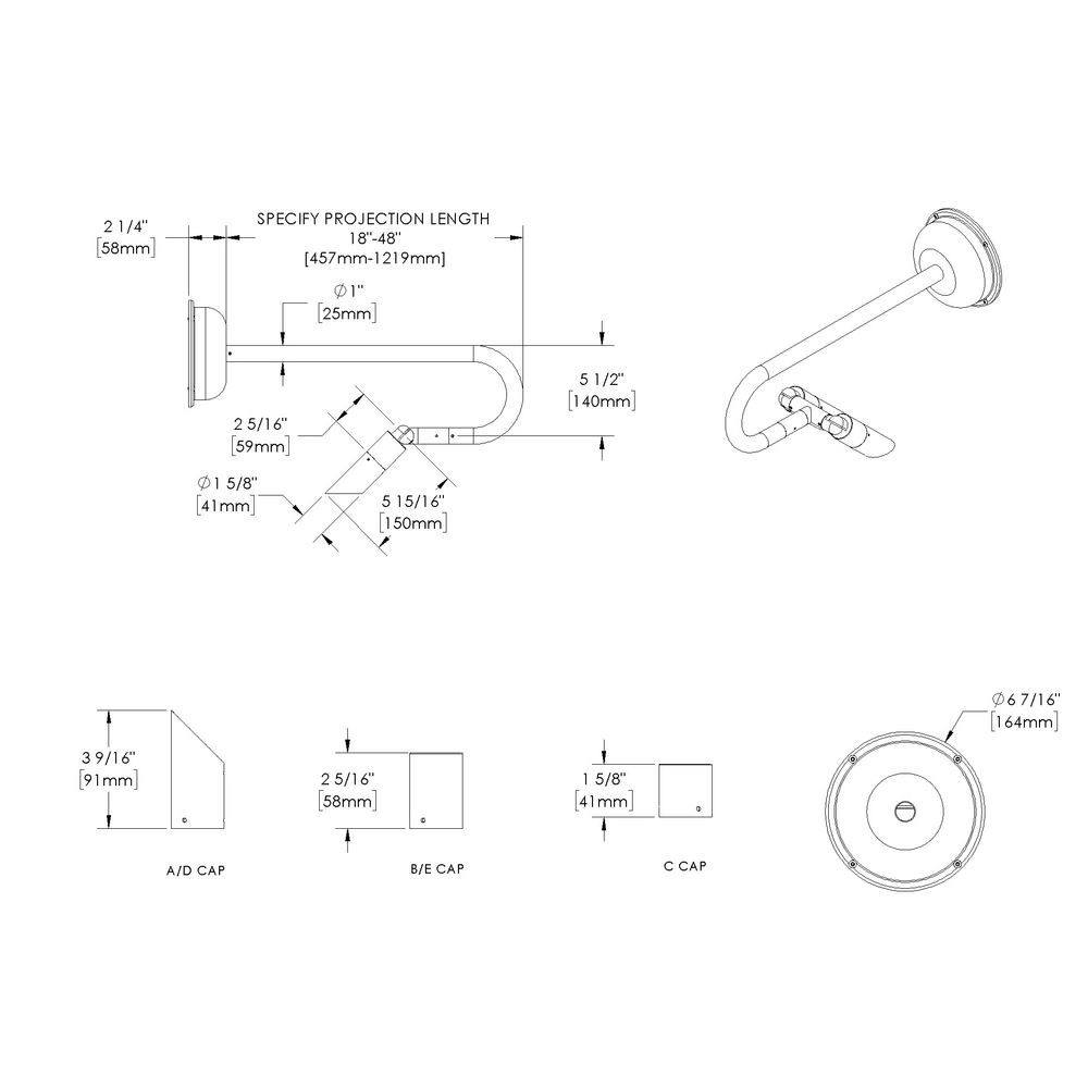 MICRO NITE - Wall Mount - Line Voltage Via Transformer - LED High-Power - Style B - 2 Fixtures - Power Canopy PC1