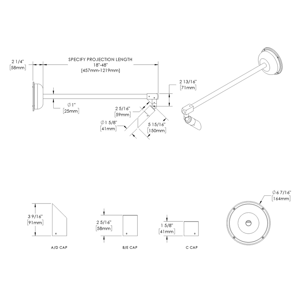 MICRO NITE - Wall Mount - Line Voltage Via Transformer - LED High-Power - Style C - Single - Power Canopy PC1