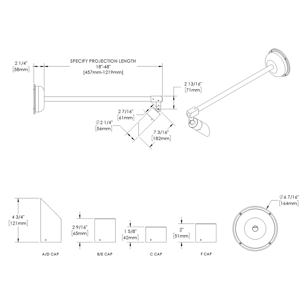 NITE STAR - Wall Mount - Line Voltage Via Transformer - Lamp MR16 Gu5.3 - Style C - Single - Power Canopy PC1