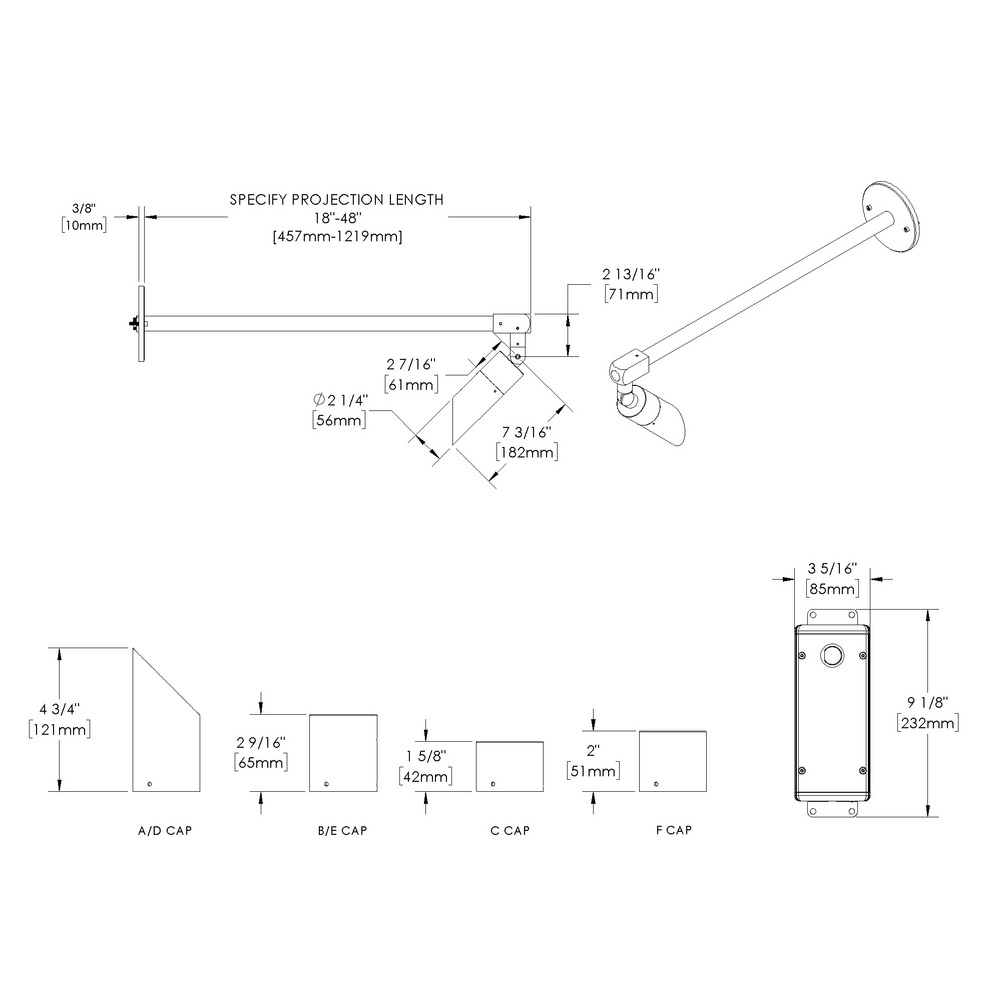 NITE STAR - Wall Mount - Line Voltage Via Transformer - Lamp MR16 Gu5.3 - Style C - Single - Universal Power Module PM1