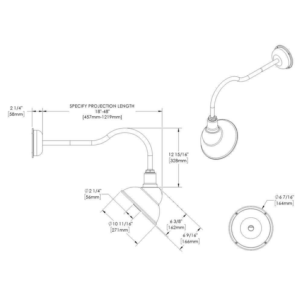 NITE STAR - Wall Mount - Line Voltage Via Transformer - LED High-Power - Style D - Power Canopy PC1
