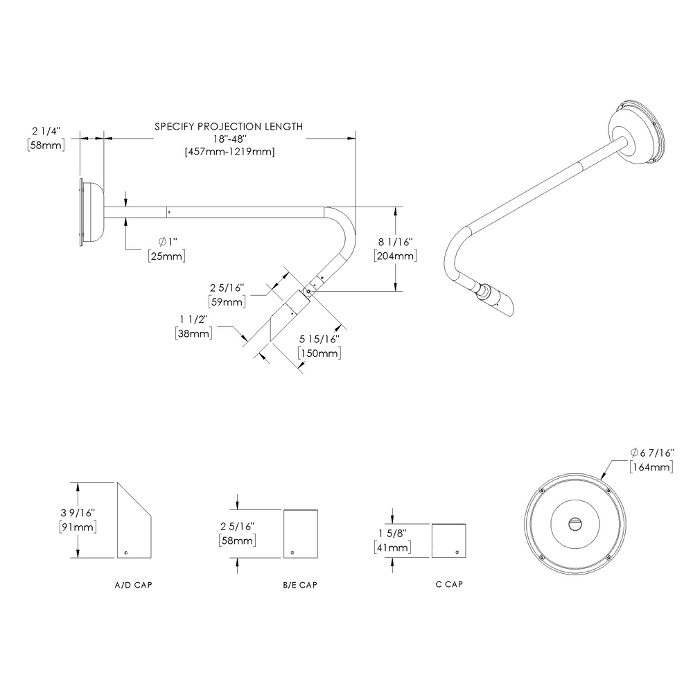 MICRO NITE - Wall Mount - Line Voltage Via Transformer - LED High-Power - Style F - Single - Power Canopy PC1