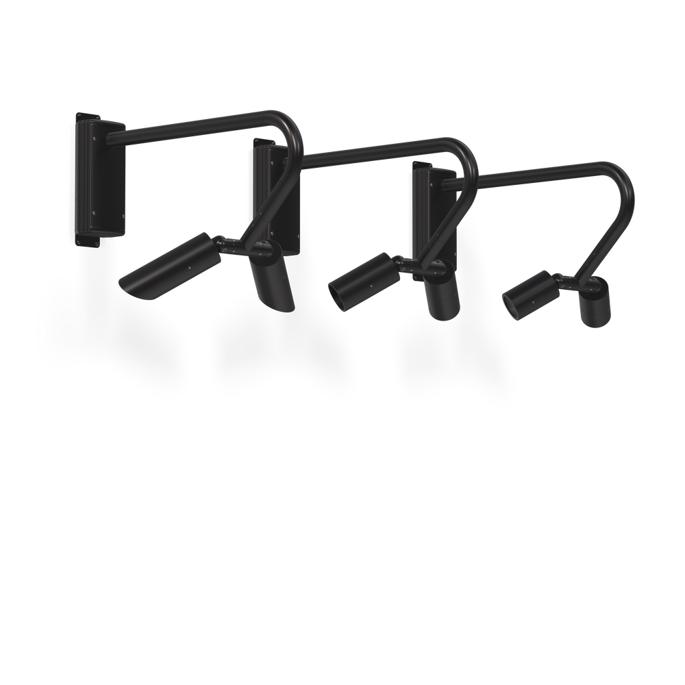 NITE STAR - Wall Mount - Line Voltage Via Transformer - LED High-Power - Style F - 2 Fixtures - Universal Power Module PM1