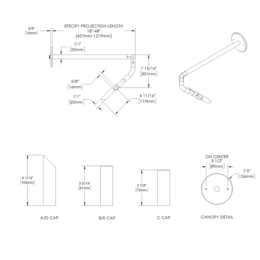MINI MICRO - Wall Mount - Low Voltage - LED High-Power - Style G - 2 Fixtures - Asymmetrical Optics