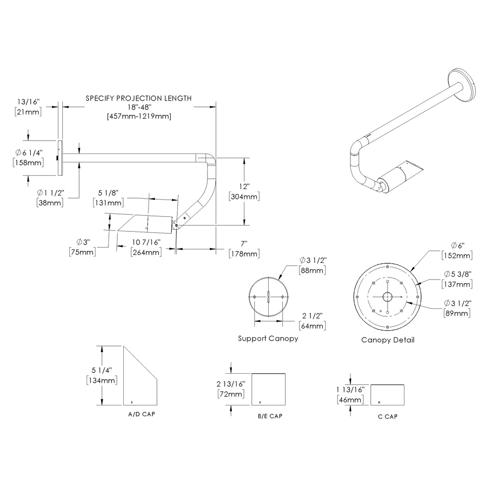 DENALI - Wall Mount - Remote Driver - LED COB - Style G - Single