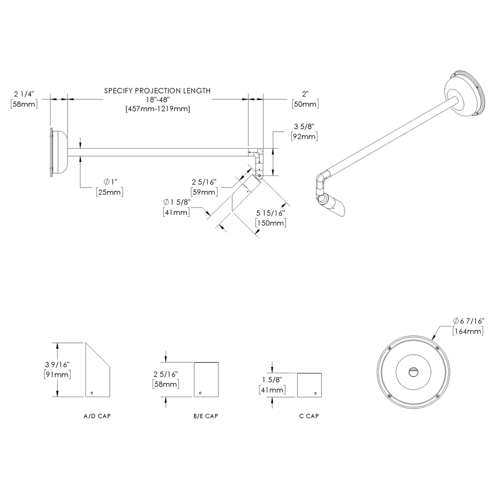 MICRO NITE - Wall Mount - Line Voltage Via Transformer - LED High-Power - Style L - Single - Power Canopy PC1