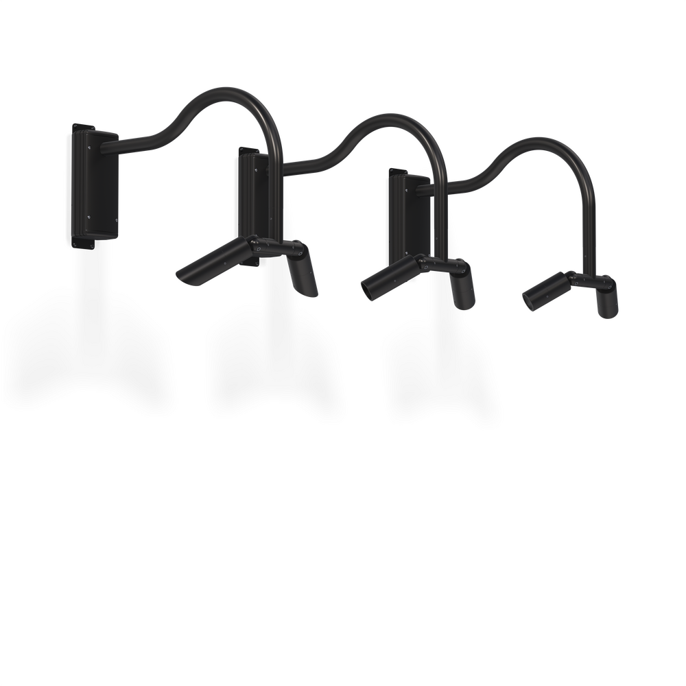 MICRO NITE - Wall Mount - Line Voltage Via Transformer - Lamp MR11 - Style A - 2 Fixtures - Universal Power Module PM1