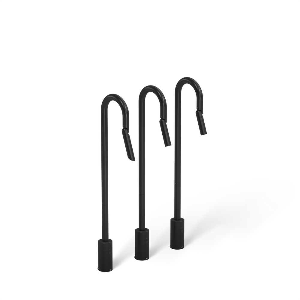 MINI MICRO - Bollard - Line Voltage Via Transformer - LED High-Power - Style B - Single - Symmetrical Optics