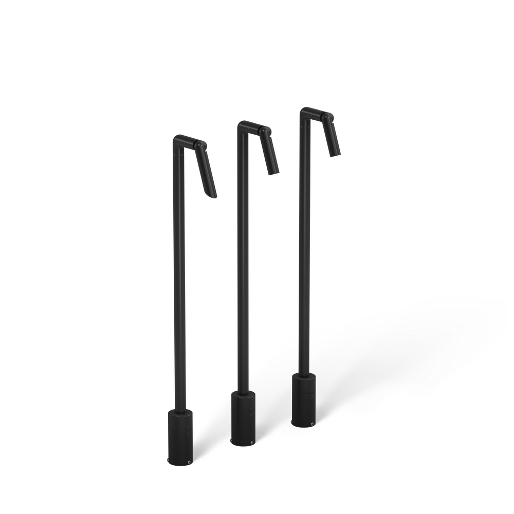 MINI MICRO - Bollard - Line Voltage Via Transformer - LED High-Power - Style L - Single - Symmetrical Optics