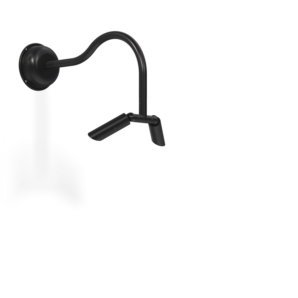 MICRO NITE - Wall Mount - Line Voltage Via Transformer - Lamp MR11 - Style A - 2 Fixtures - Power Canopy PC1