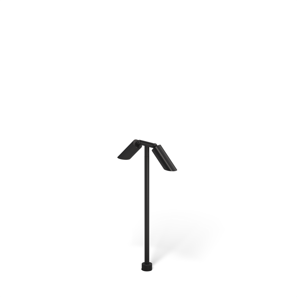 NITE STAR - Bollard - Low Voltage - Lamp MR16 Gu5.3 - Style C - 2 Fixtures - Pipe PI1 - 18