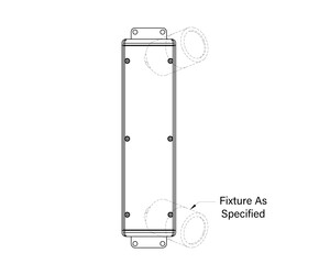 Universal Power Module PM2 - Camlock Mount - Rectangular - With Mounting Brackets - Two Fixtures - Aluminum