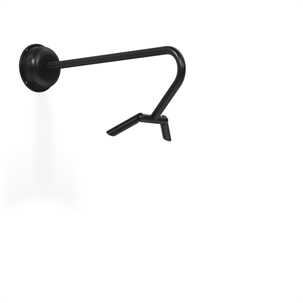 MINI MICRO - Wall Mount - Line Voltage Via Transformer - LED High-Power - Style F - 2 Fixtures - Power Canopy PC1 - Asymmetrical Optics