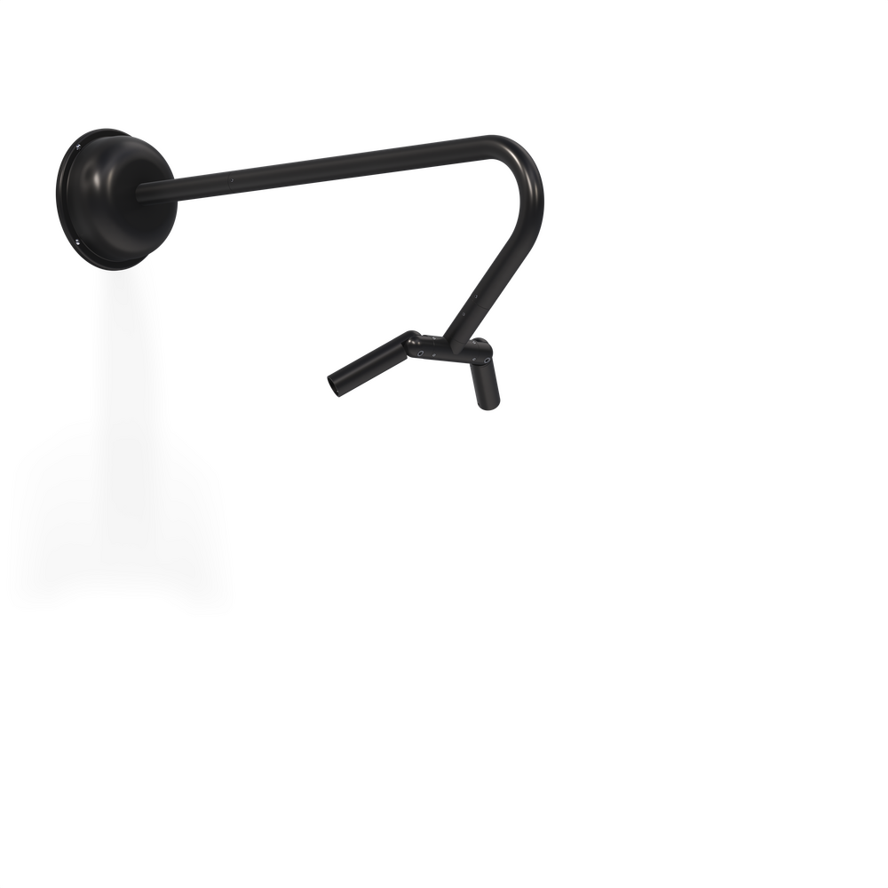 MINI MICRO - Wall Mount - Line Voltage Via Transformer - LED High-Power - Style F - 2 Fixtures - Power Canopy PC1 - Asymmetrical Optics