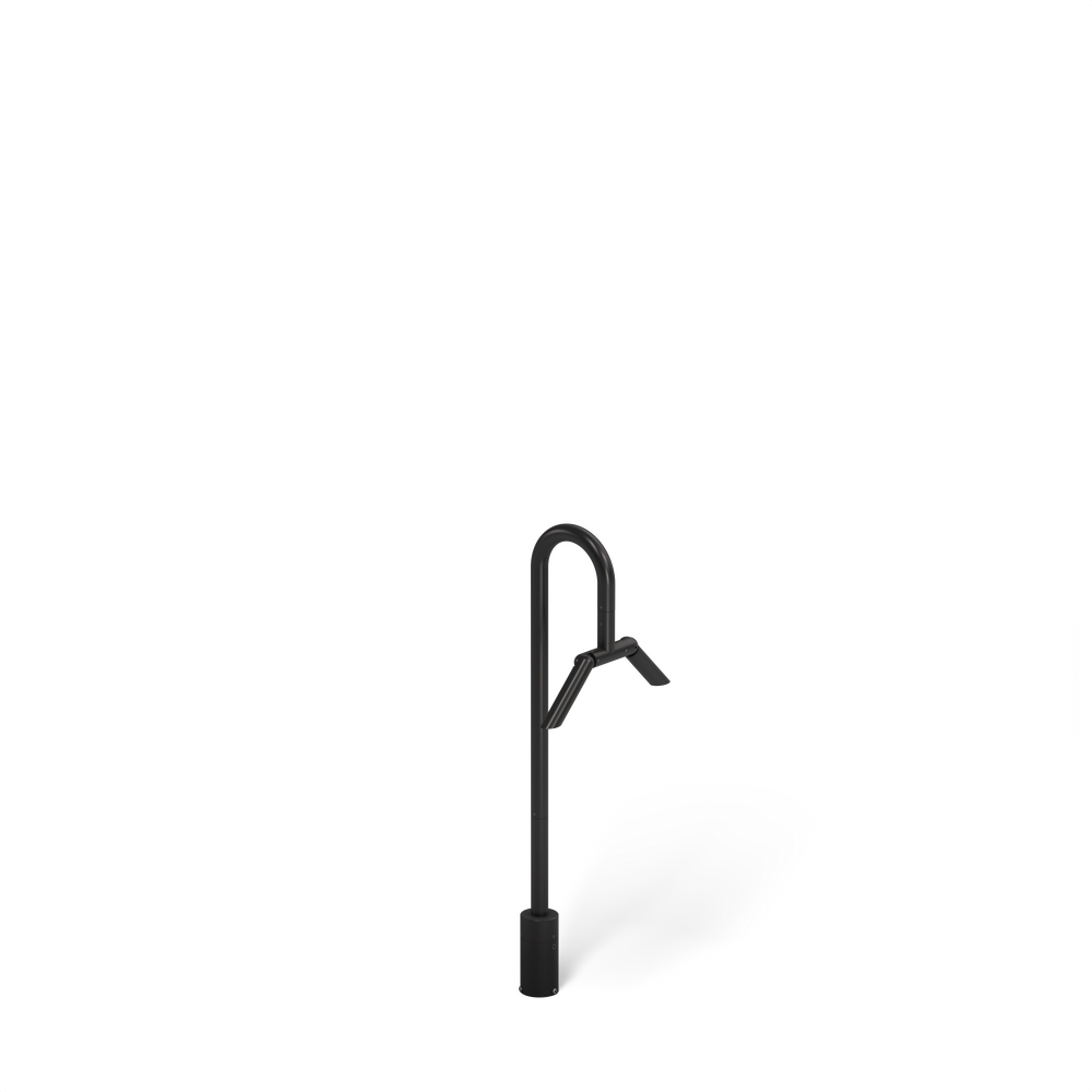MINI MICRO - Bollard - Line Voltage Via Transformer - LED High-Power - Style B - 2 Fixtures - Asymmetrical Optics