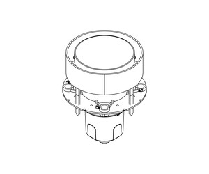 In-grade HP2 - Round Grout Mask - Remote Transformer - Stainless Steel