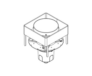 In-grade HP2 - Square Grout Mask - Remote Driver - Stainless Steel