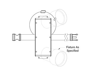 Universal Power Module PM3 - Tree Strap Mount - Custom - With Safety Cable and Mounting Brackets - Two Fixtures - Aluminum