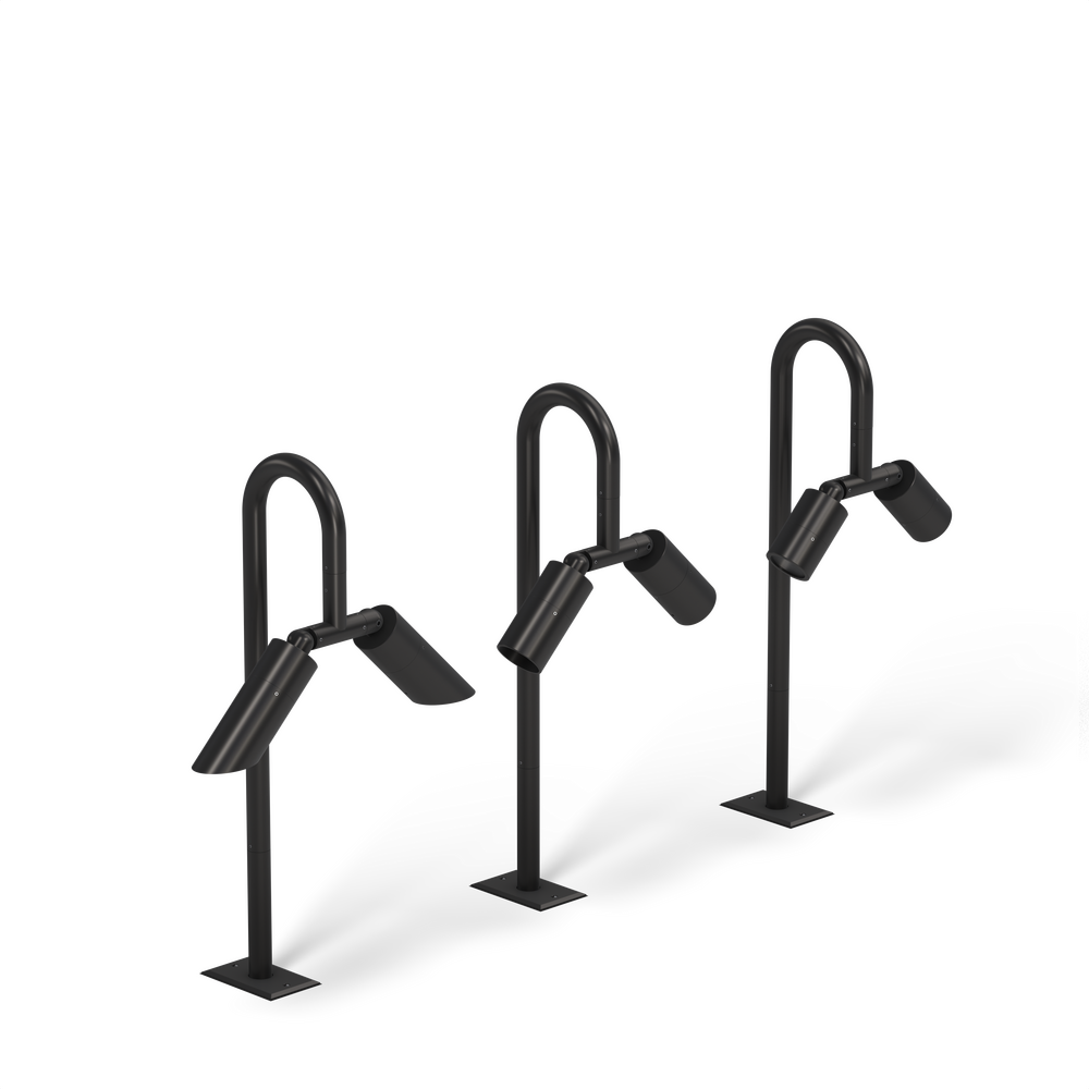 NITE STAR - Bollard - Low Voltage - LED High-Power - Style B - 2 Fixtures - Anchor Base