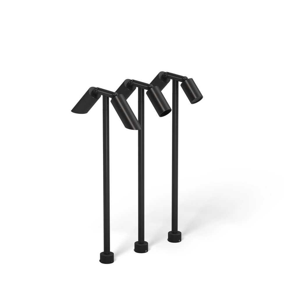 NITE STAR - Bollard - Low Voltage - LED High-Power - Style C - 2 Fixtures - Pipe PI1 - 18