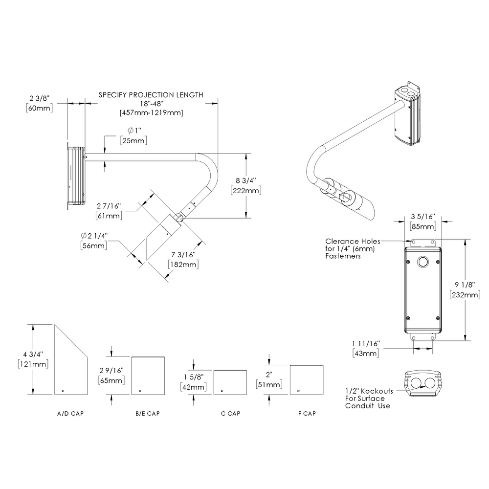 NITE STAR - Wall Mount - Line Voltage Via Transformer - LED High-Power - Style F - 2 Fixtures - Universal Power Module PM1 - Wildlife Friendly