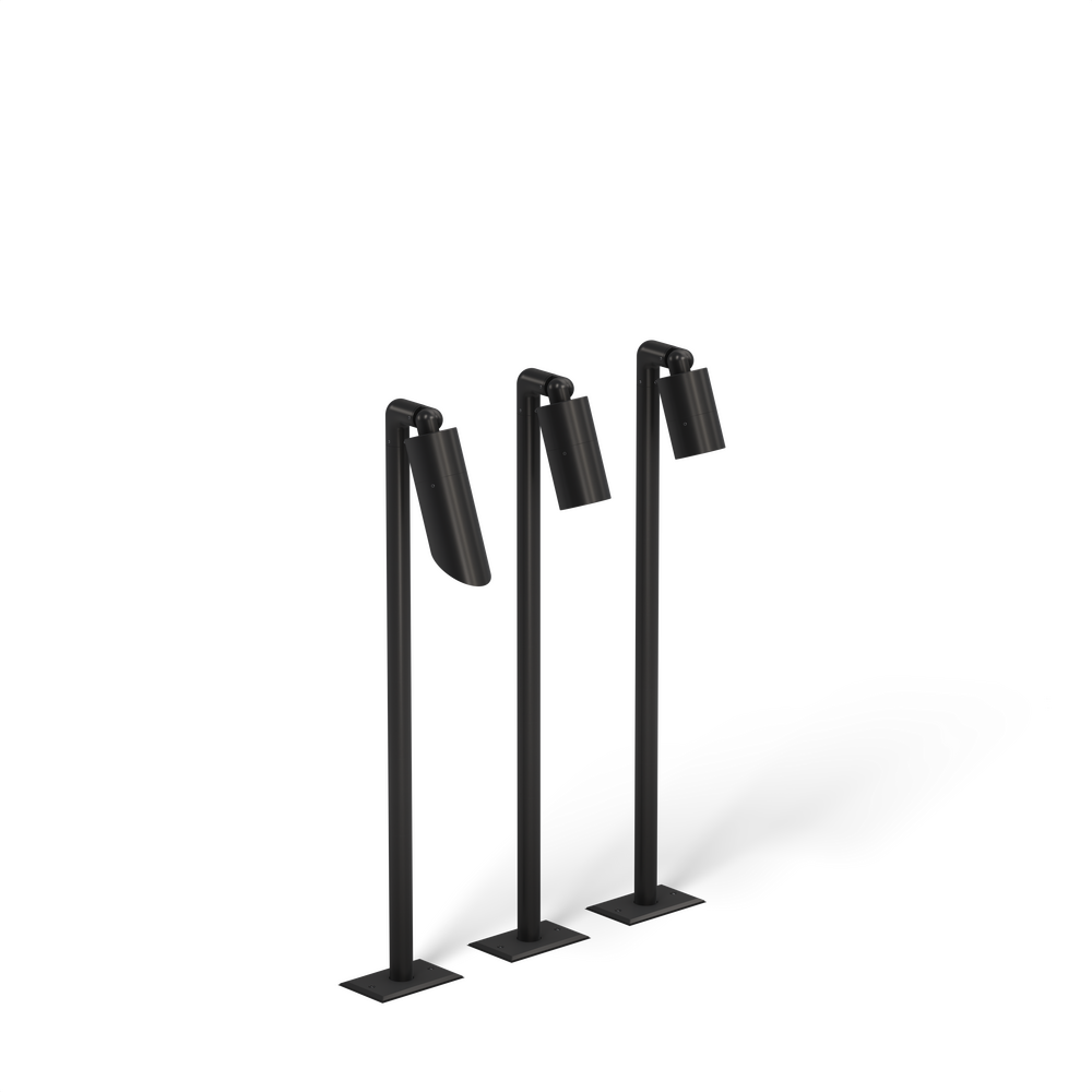 NITE STAR - Bollard - Low Voltage - LED High-Power - Style L - Single - Anchor Base - Wildlife Friendly