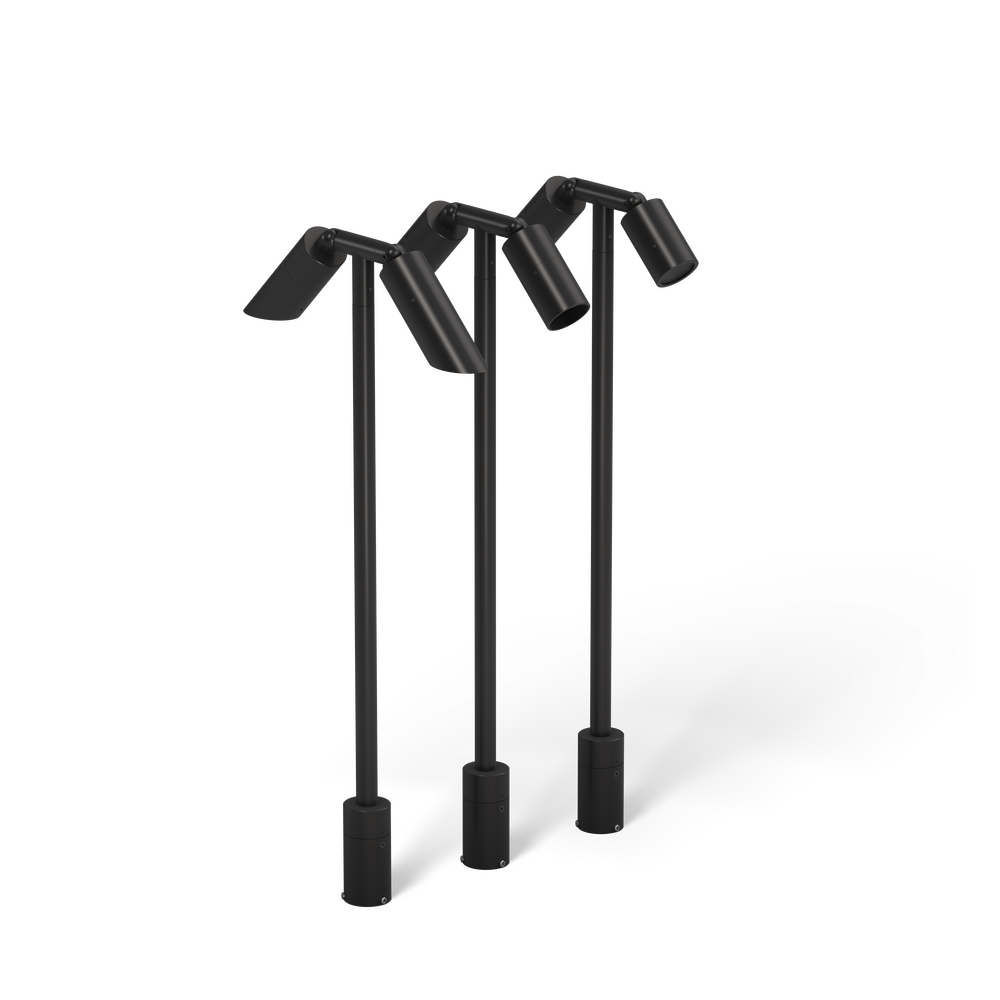 NITE STAR - Bollard - Line Voltage Via Transformer - LED High-Power - Style C - 2 Fixtures - Wildlife Friendly