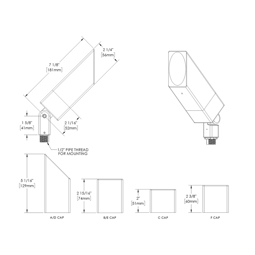 NITE STAR - Floodlight - Low Voltage - LED High-Power - Square - Wildlife Friendly