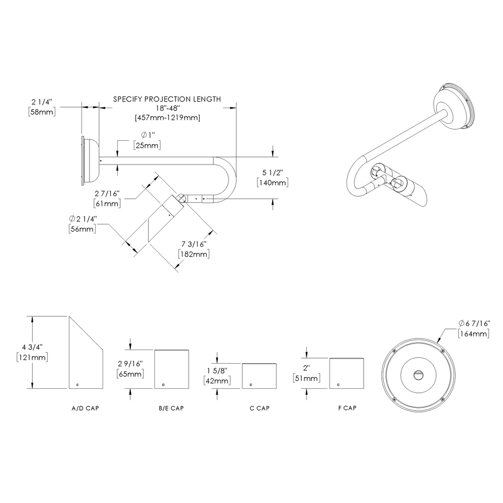 NITE STAR - Wall Mount - Line Voltage Via Transformer - LED High-Power - Style B - 2 Fixtures - Power Canopy PC1