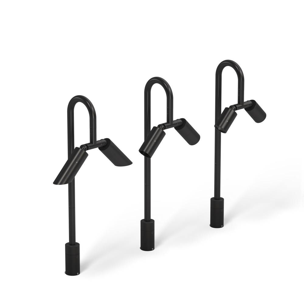 NITE STAR - Bollard - Line Voltage Via Transformer - LED High-Power - Style B - 2 Fixtures - Wildlife Friendly