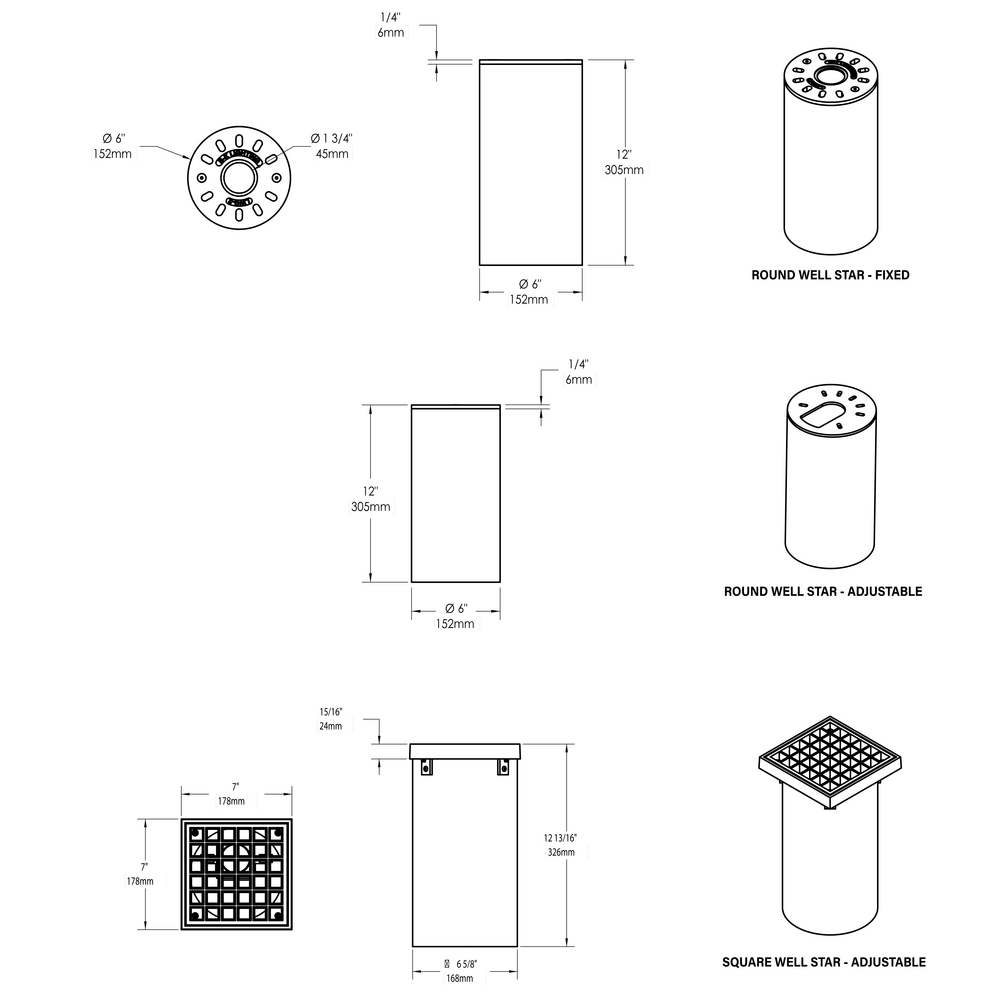 WELL STAR - In-grade - Low Voltage - Lamp MR16 Gu5.3