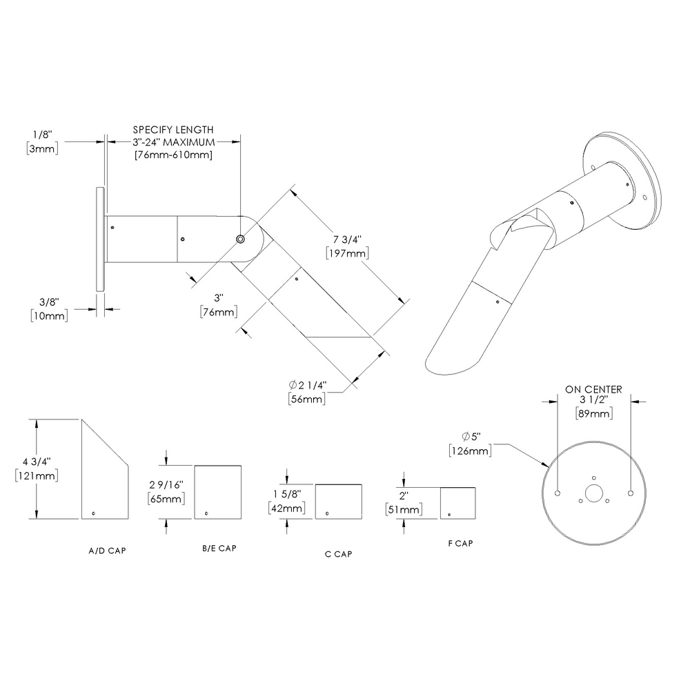 ARTI STAR - Wall Mount - Low Voltage - Lamp MR16 Gu5.3