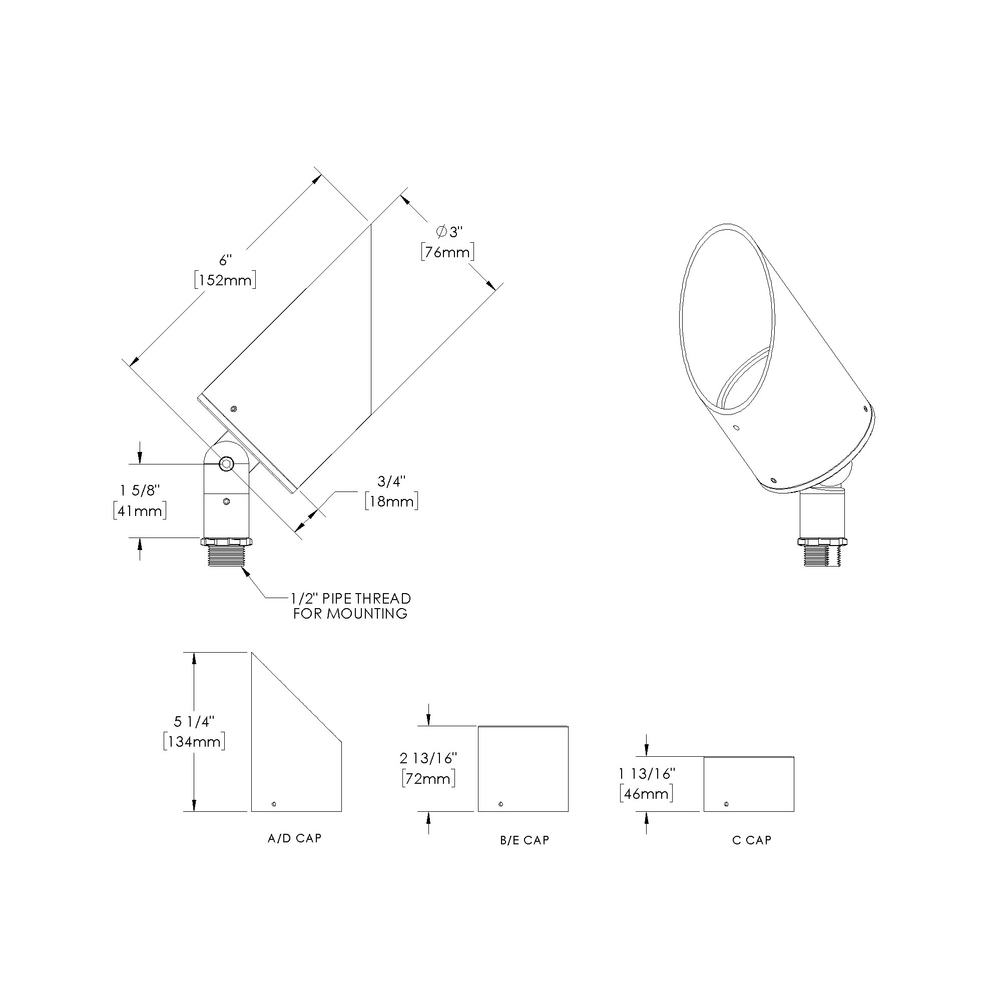 DEMI - Floodlight - Line Voltage - LED High-Power