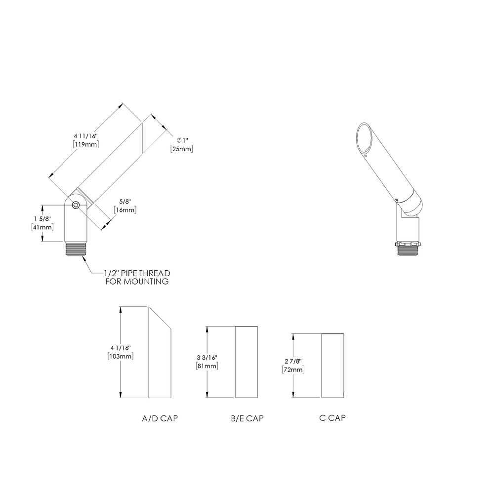 MINI MICRO - Floodlight - Low Voltage - LED High-Power - Asymmetrical Optics