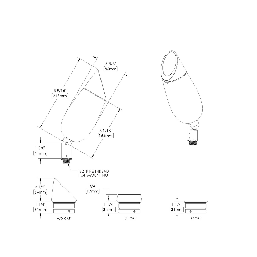 RIO - Floodlight - Line Voltage - LED High-Power - Round