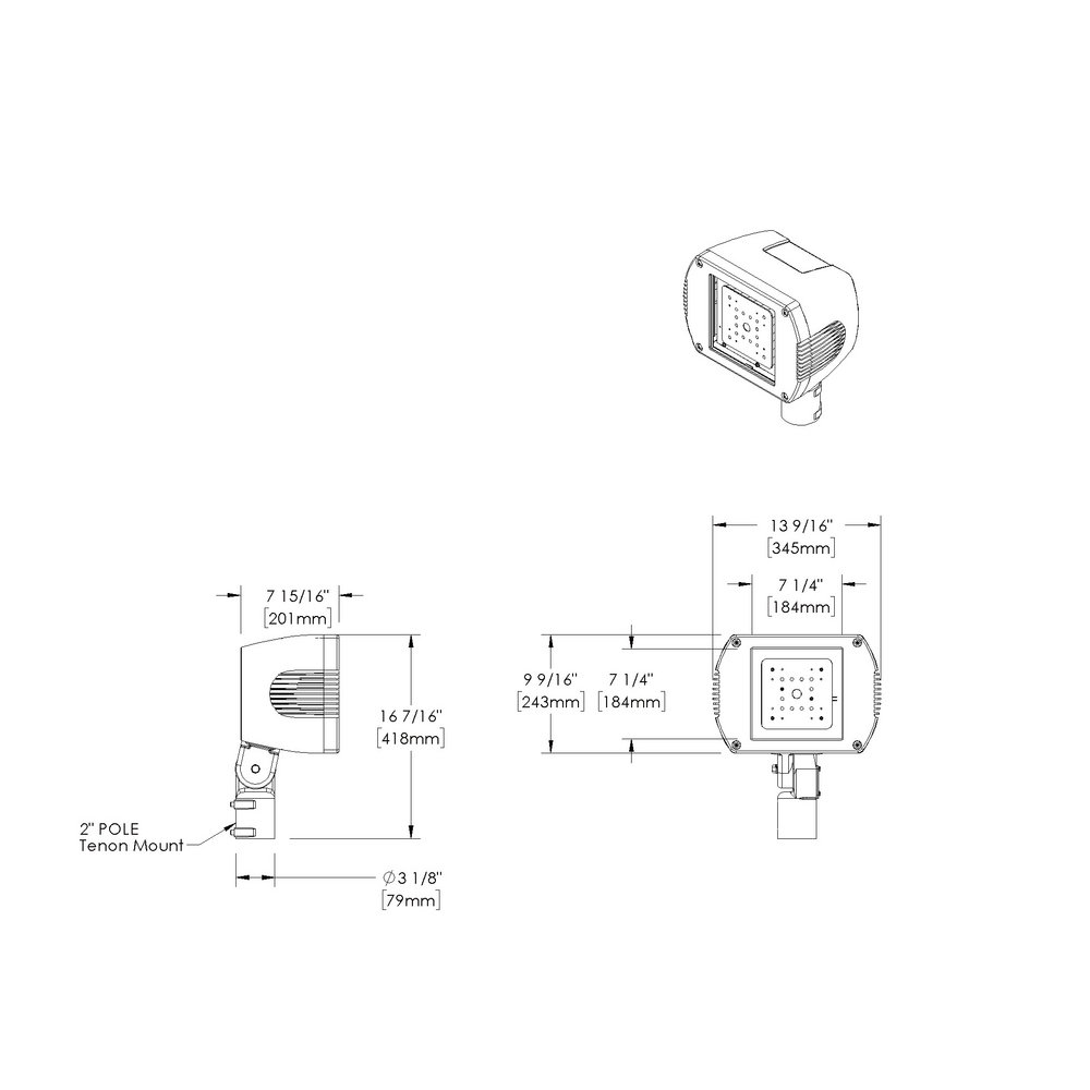 ALTAIR - Floodlight - Line Voltage - LED High-Power