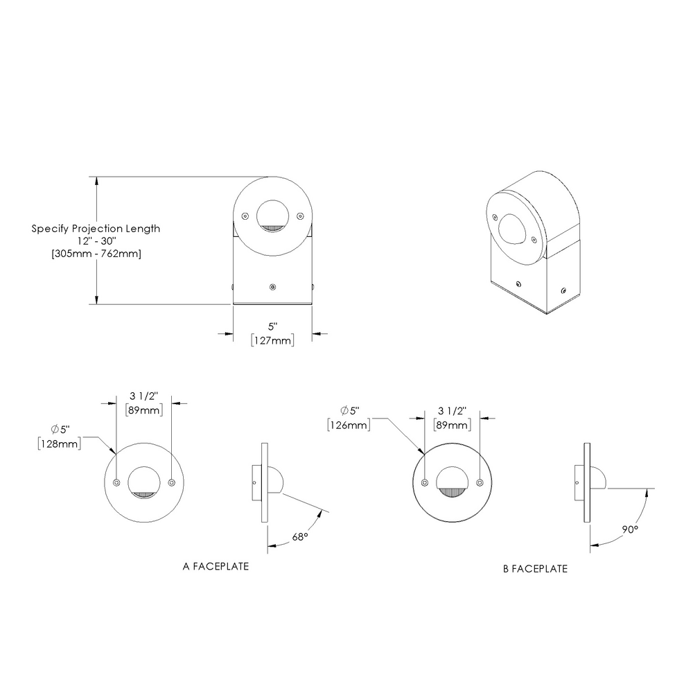 STEP STAR - Bollard - Low Voltage - LED High-Power - Faceplate: Standard