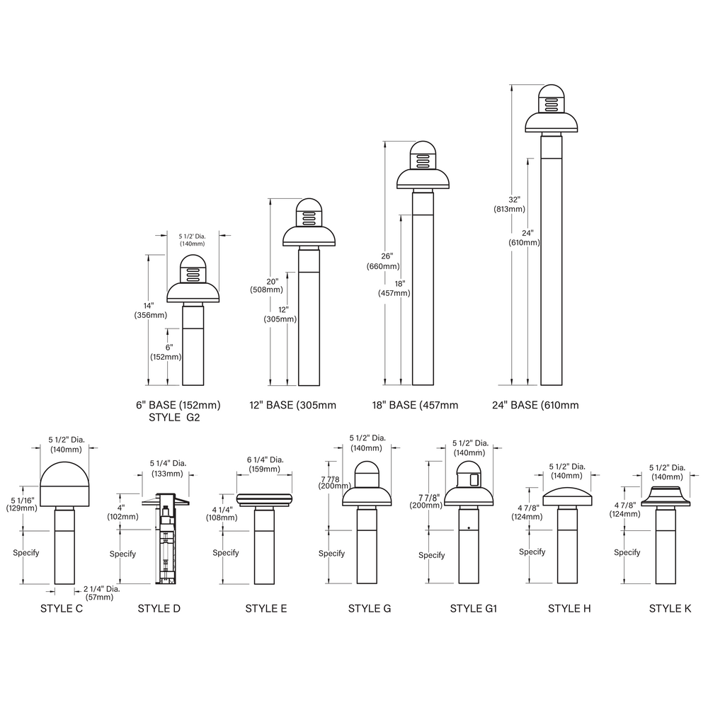 CAMINO STAR - Bollard - Line Voltage Via Transformer - LED High-Power - Aluminum