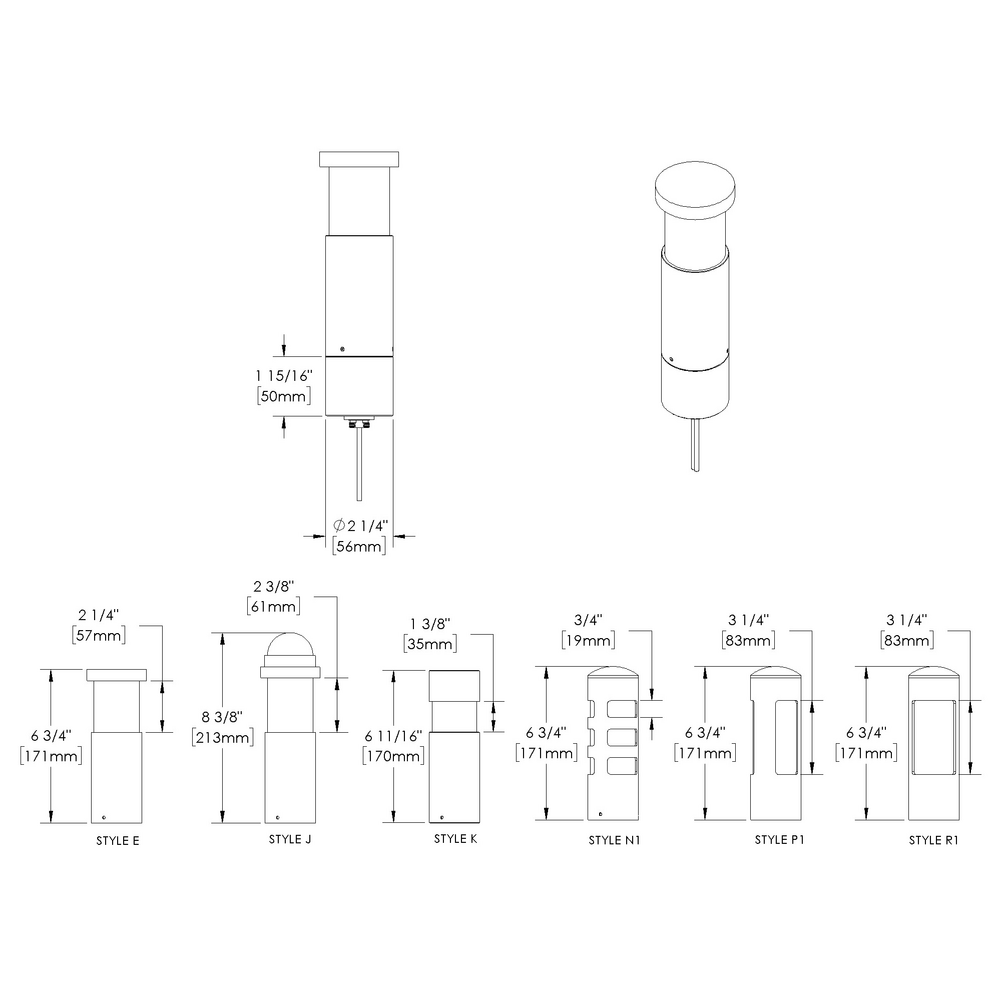 GLOW STAR - Bollard - Low Voltage - LED High-Power - Aluminum - Height: 2