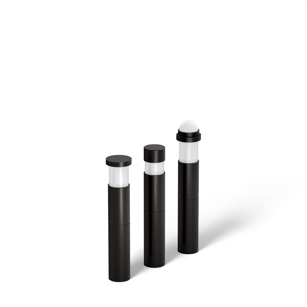 GLOW STAR - Bollard - Low Voltage - Lamp MR16 Gu5.3 - Aluminum - Height: 6” - 24” - Anchor Base