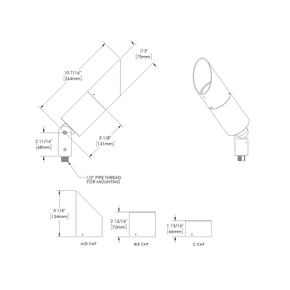 DENALI - Floodlight - Line Voltage - LED COB