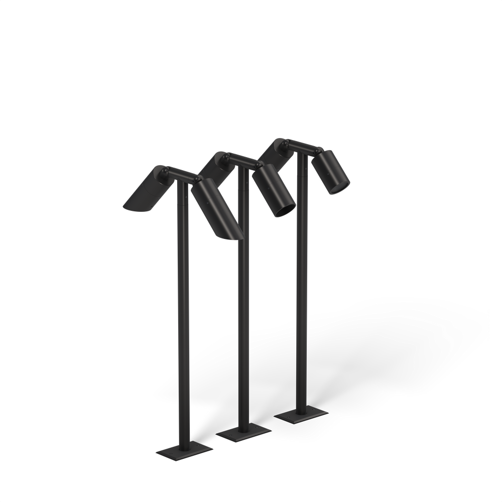 NITE STAR - Bollard - Low Voltage - LED High-Power - Style C - 2 Fixtures - Anchor Base