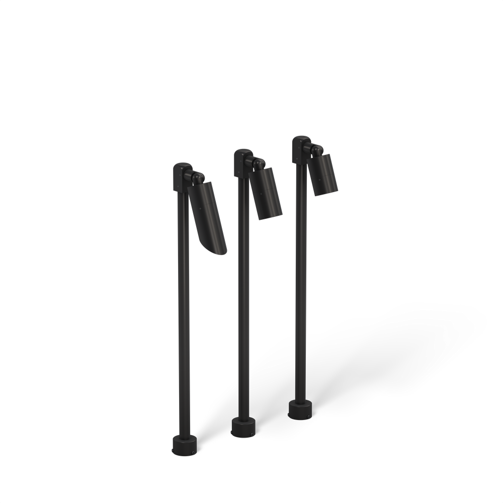 NITE STAR - Bollard - Low Voltage - Lamp MR16 Gu5.3 - Style C - Single - Pipe PI1 - 18