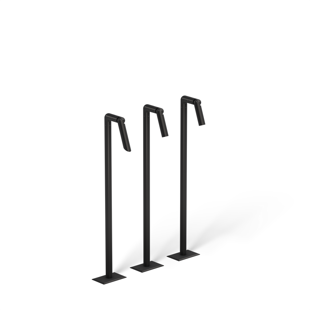 MINI MICRO - Bollard - Low Voltage - LED High-Power - Style L - Single - Anchor Base - Asymmetrical Optics
