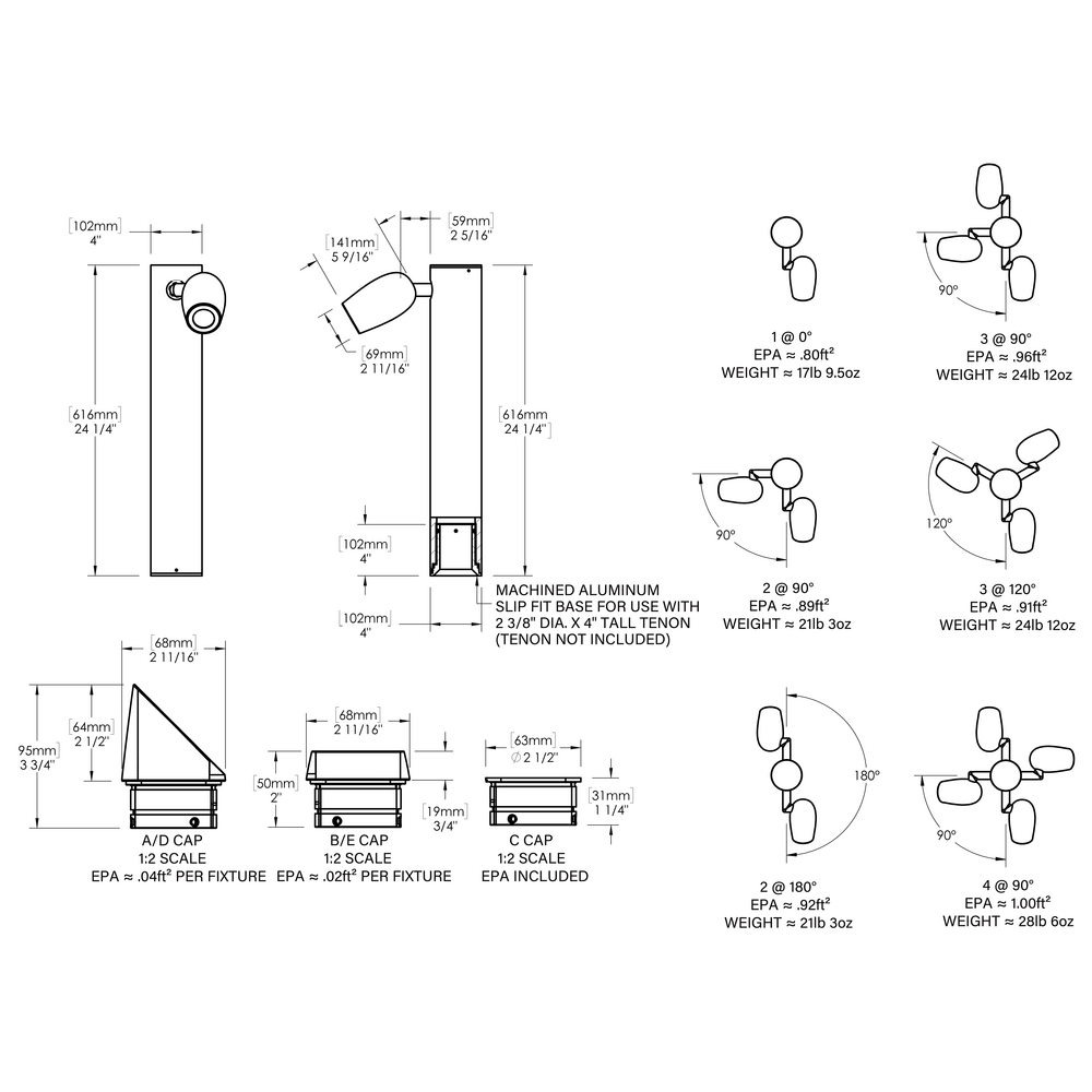 RIO - Pole Top - Line Voltage - LED High-Power - Horizontal