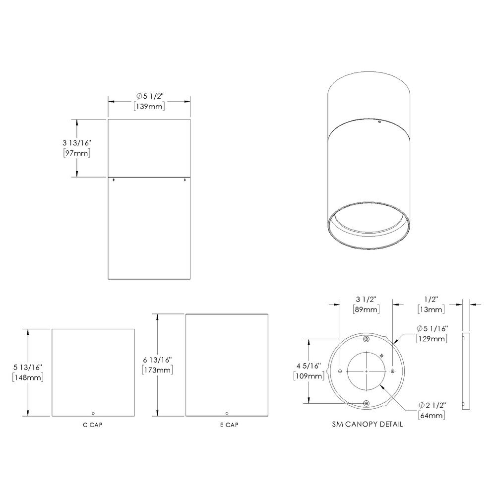 ALPINE - Ceiling Mount - Line Voltage - LED COB - Symmetrical Optics
